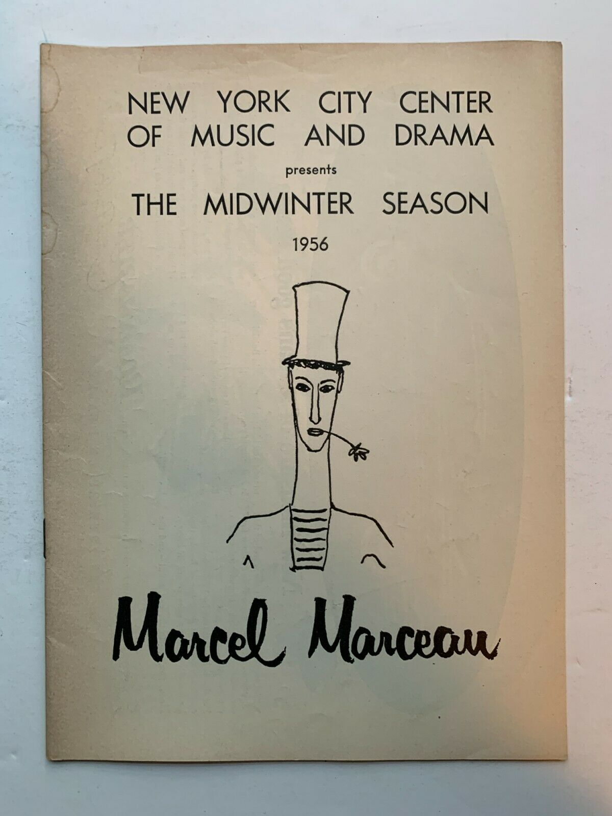 Marcel Marceau: New York City Center Of Music And Drama 1956 Program