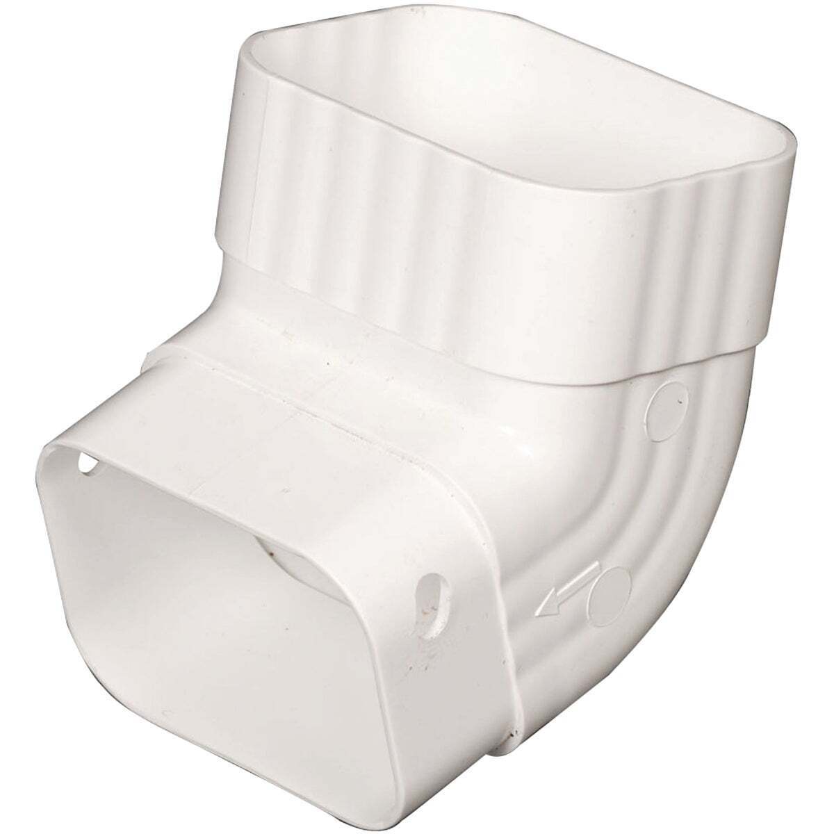 Amerimax 2 In. X 3 In. White Vinyl Front A Elbow M0627 Pack Of 20 Amerimax M0627
