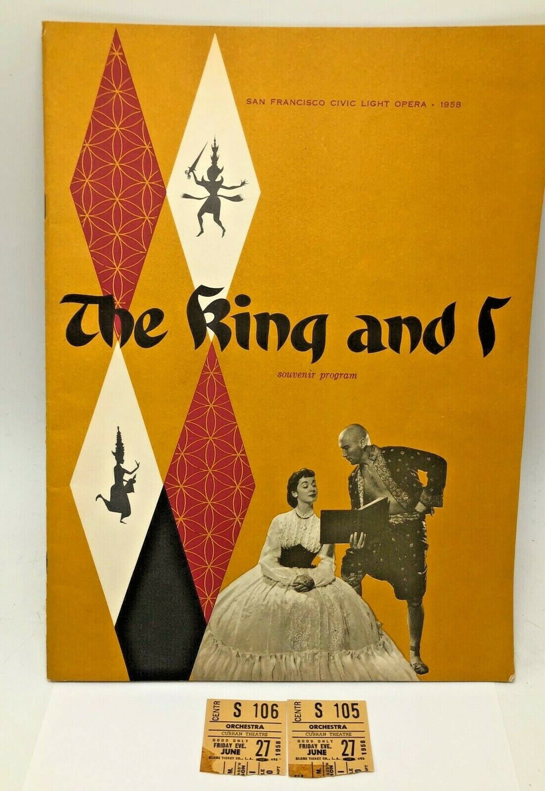 The King And I Vintage Theatre Program 1958 San Francisco Civic Light Opera