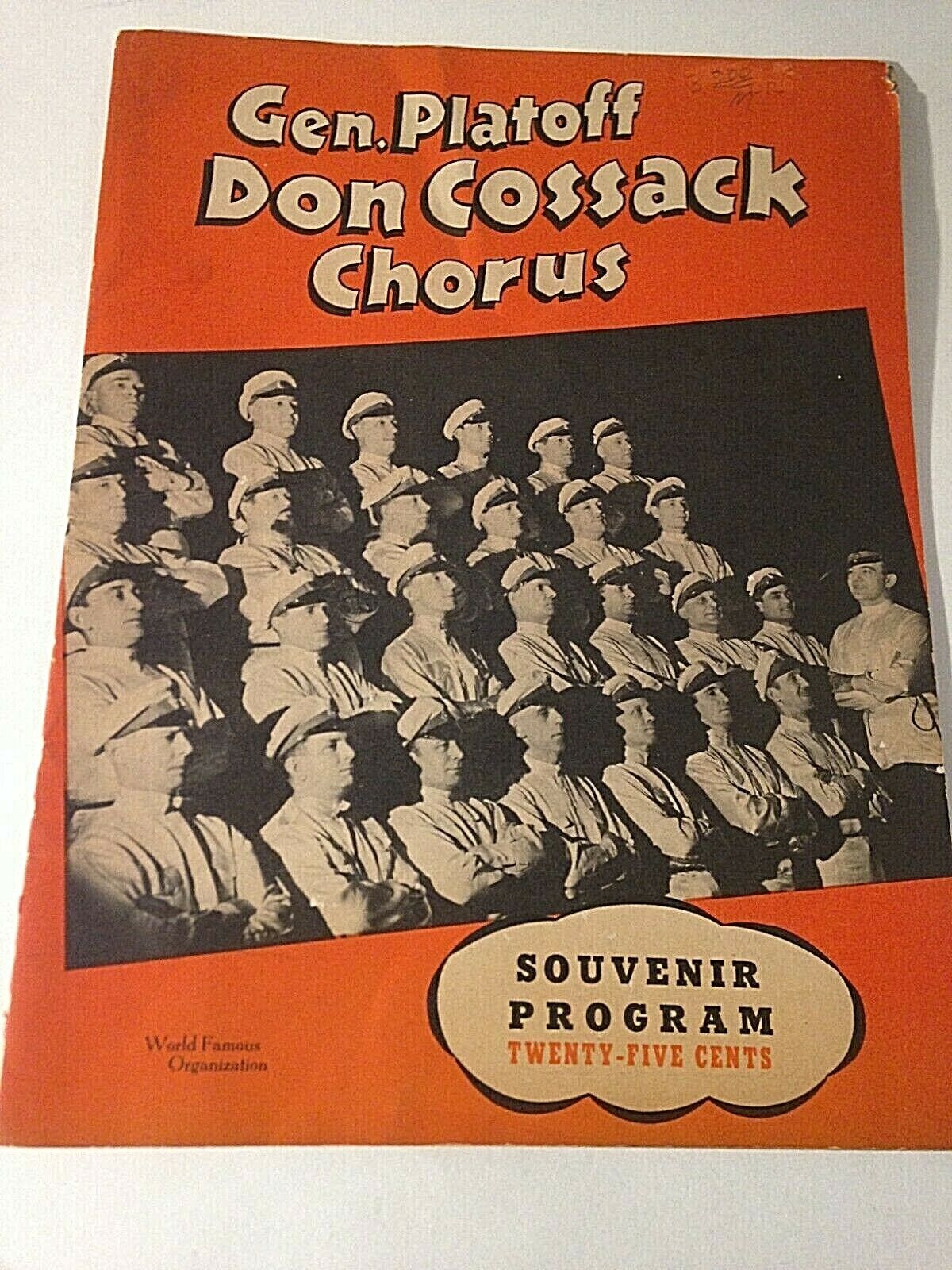 General Platoff Don Cossack Chorus Souvenir Program & Program 1941