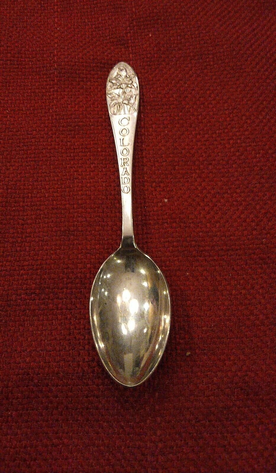 Colorado Columbine State Flower Dutch Silver Souvenir Mini Spoon