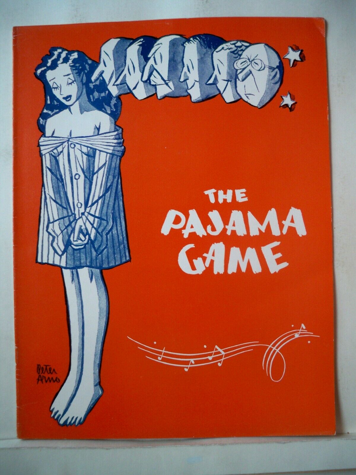 Pajama Game Souvenir Program John Raitt / Helen Gallagher / Eddie Foy Jr Nyc `55