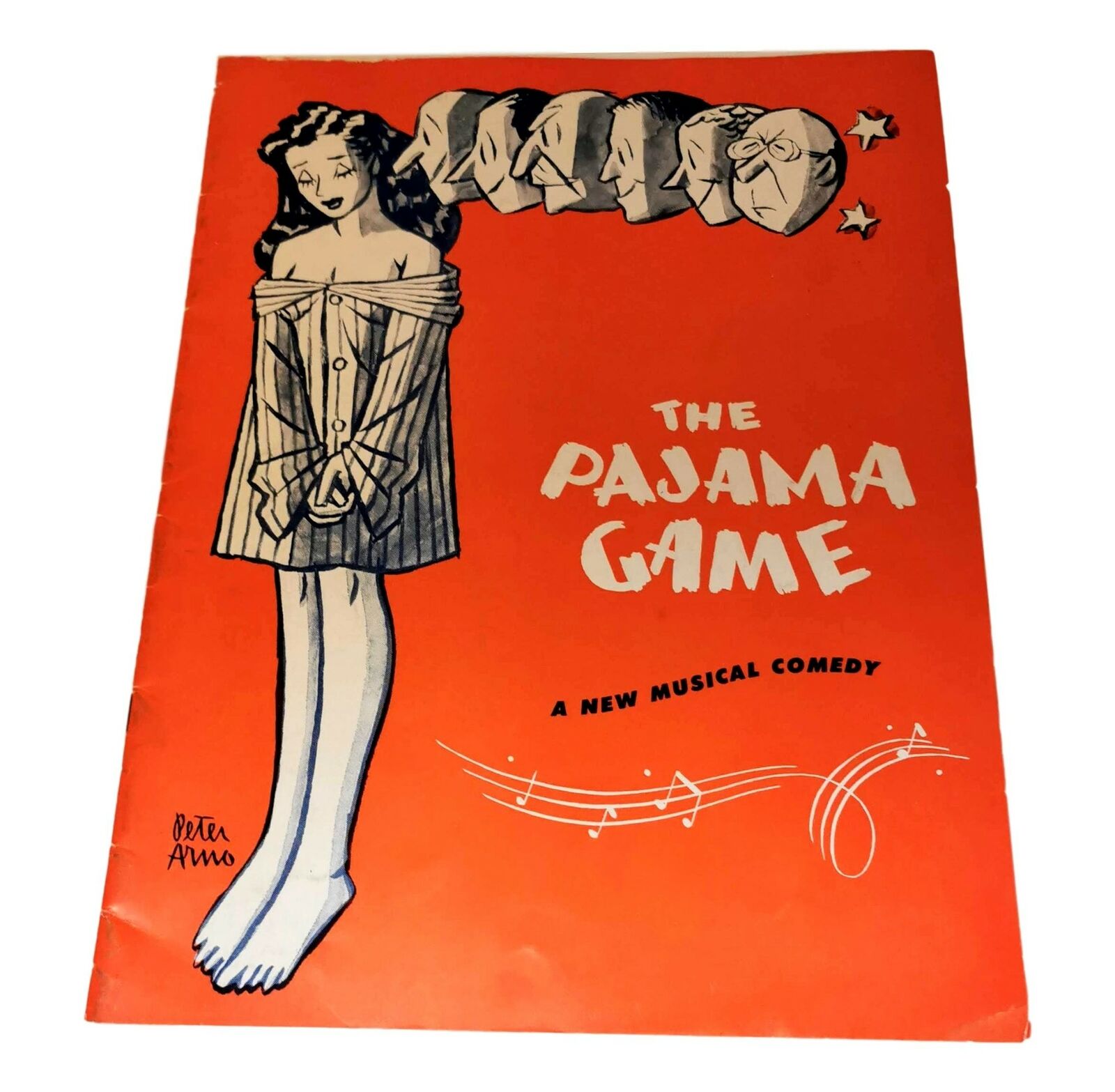 Pajama Game Broadway New Musical Souvenir Brochure 1954 Fosse Original Cast Qb