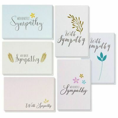 48-pack Sympathy Cards Bulk With Envelopes - 6 Floral And Foliage Designs, 4"x6"