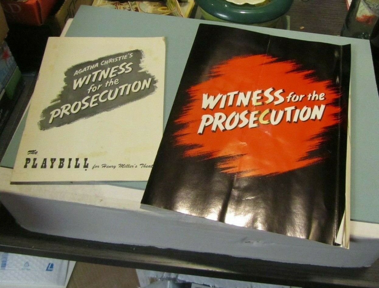 1955 Witness For The Prosecution Souvenir Theatre Program + Playbill Broadway