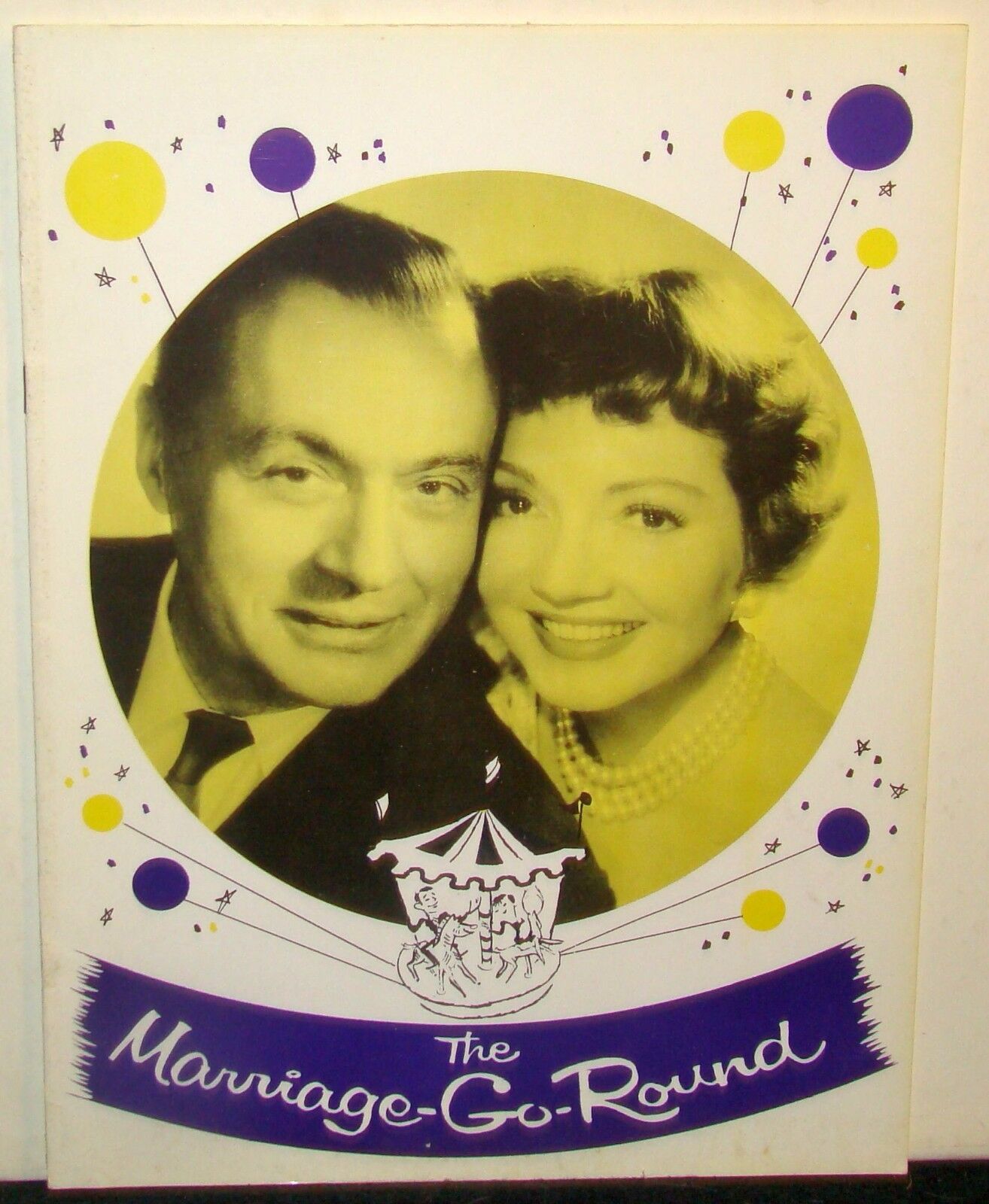 Souvenir Program For The Marriage-go-round, Charles Boyer Claudette Colbert 1958
