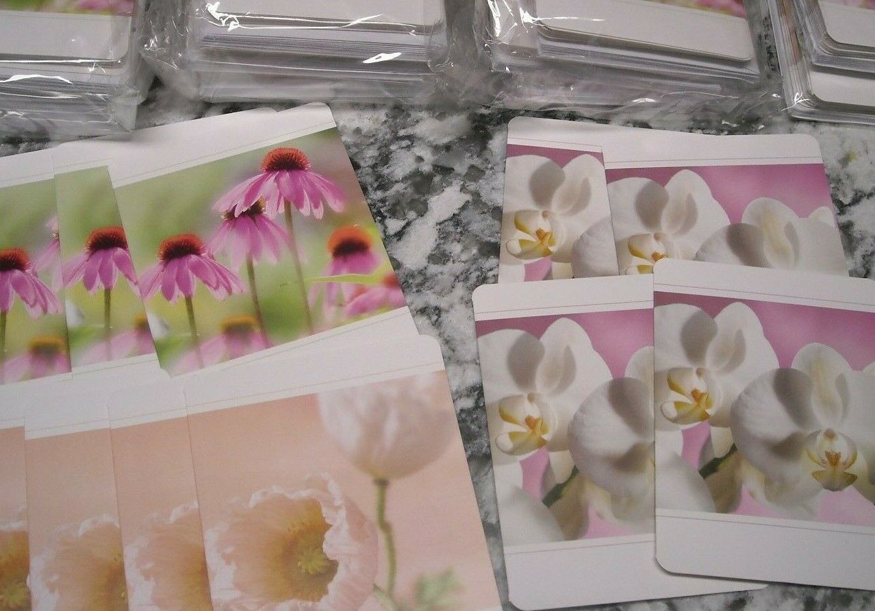 American Greeting Lot Of 144 Blank Cards With Envelopes New Flowers 3 Designs